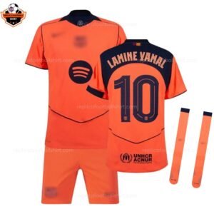 Barcelona LAMINE YAMAL 10 Third Kid Replica Football Kit 2025/26 Printed