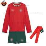 Portugal Home Kid Replica Football Kit 2025 Long Sleeve