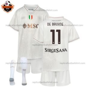 SSC Napoli Away Kid Replica Football Kit 2025/26 DE BRUYNE 11 Printed - Over view
