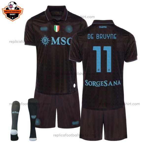 SSC Napoli Third Kid Replica Football Kit 2025/26 DE BRUYNE 11 Printed