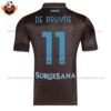 SSC Napoli Third Adult Replica Football Shirt 2025/26 DE BRUYNE 11 Printed - Back view
