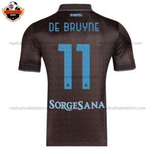 SSC Napoli Third Adult Replica Football Shirt 2025/26 DE BRUYNE 11 Printed - Back view