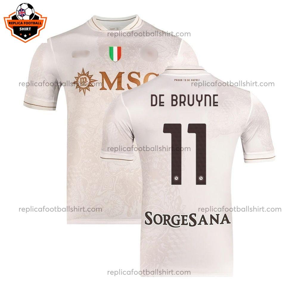 SSC Napoli Away Adult Replica Football Shirt 2025/26 DE BRUYNE 11 Printed - Over view