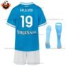 SSC Napoli Home Kid Replica Kit 25/26 HØJLUND 19 - Back view