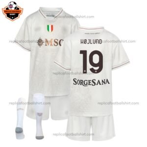 SSC Napoli Away Kid Replica Kit 25/26 HØJLUND 19 - Over view