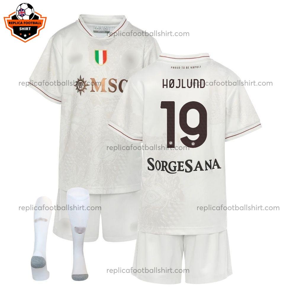 SSC Napoli Away Kid Replica Kit 25/26 HØJLUND 19 - Over view
