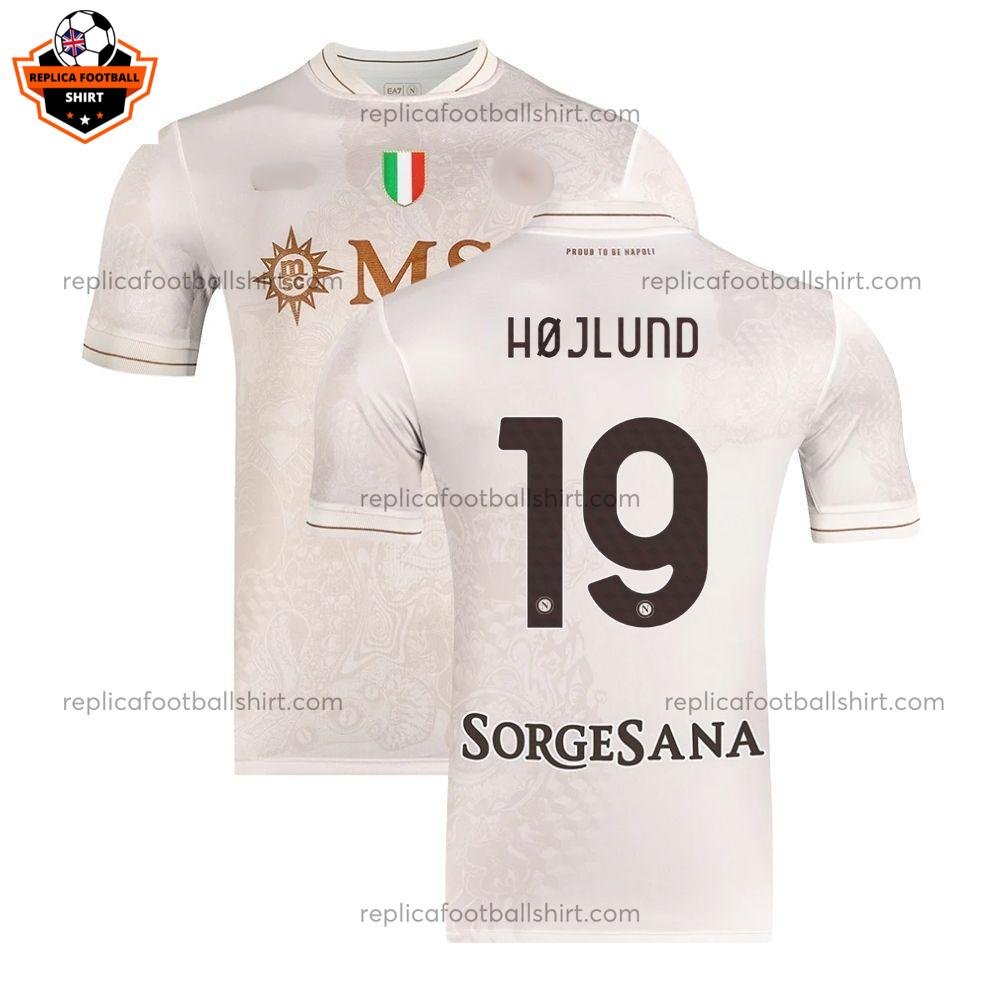 SSC Napoli Away Adult Replica Shirt 25/26 HØJLUND 19 - Over view