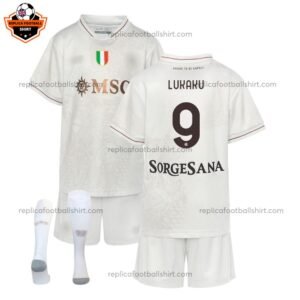 SSC Napoli Away Adult Replica Shirt 25/26 LUKAKU 9 - Over view