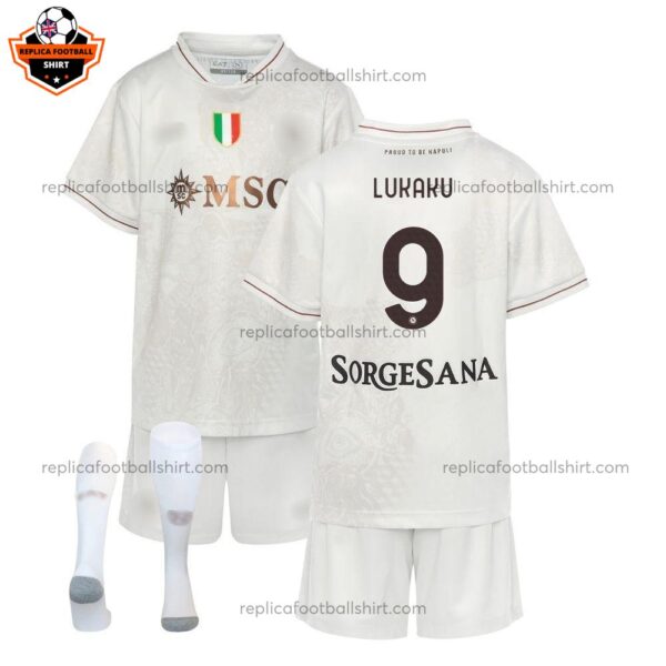 SSC Napoli Away Kid Replica Football Kit 2025/26 LUKAKU 9 Printed