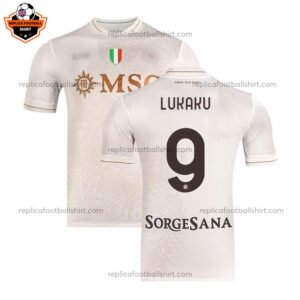 SSC Napoli Away Adult Replica Shirt 25/26 LUKAKU 9 - Over view