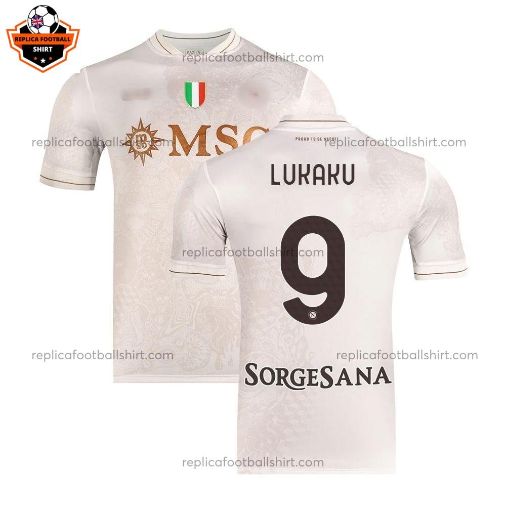 SSC Napoli Away Adult Replica Shirt 25/26 LUKAKU 9 - Over view