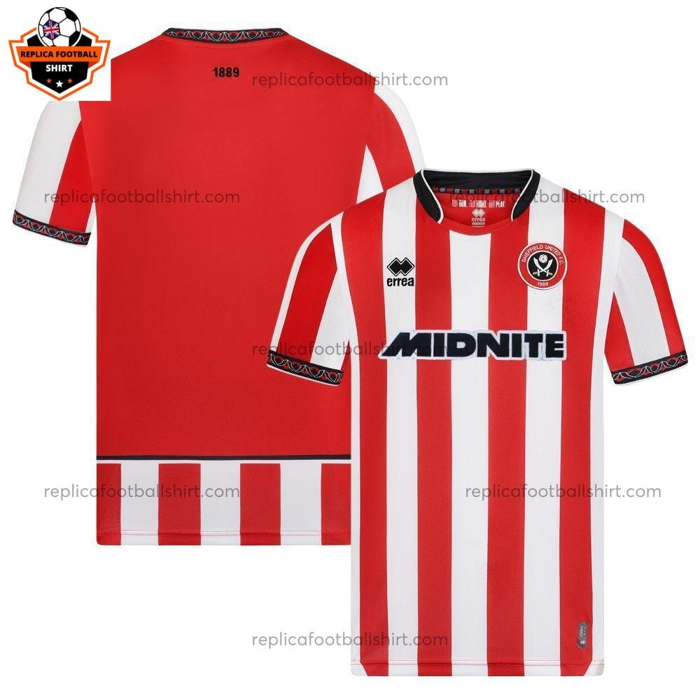 Sheffield United Home Men Replica Football Shirt 2025/26 Sponsor - Over view