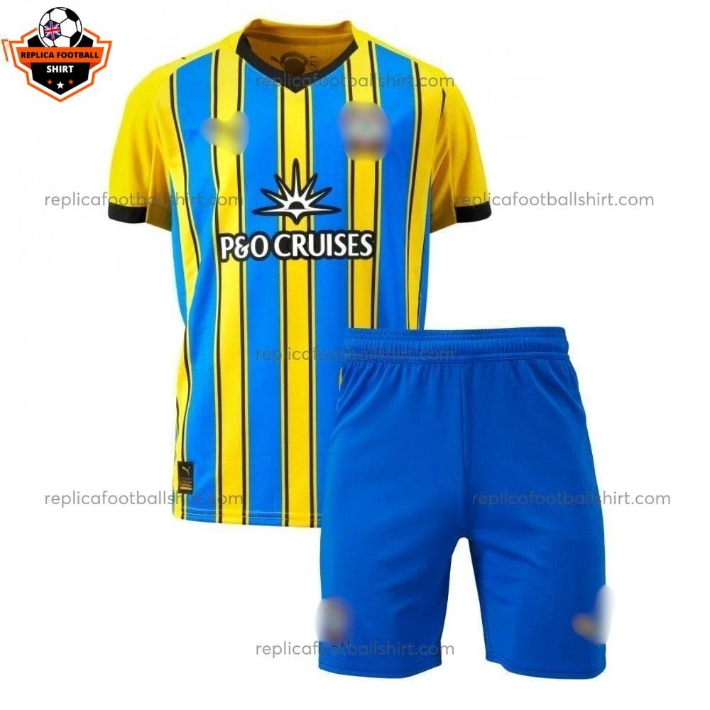 Southampton Away Kid Replica Football Kit 2025/26 - Front view - Blur