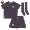 England Away Junior Replica Football Kit 2024/25 - front view - blur