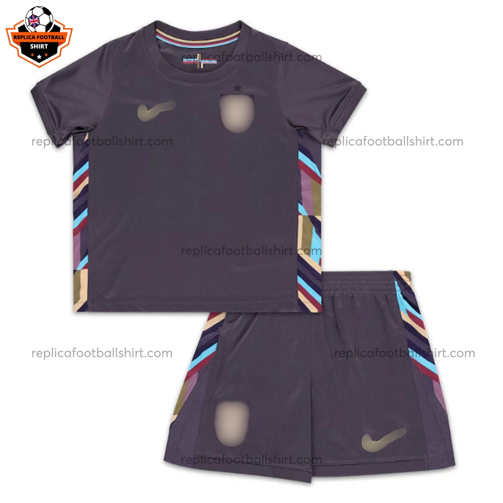 England Away Kid Replica Football Kit 2024/25 - Front view - Blur (1)