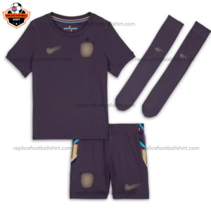 England Away Kid Replica Football Kit 2024/25 - Front view - Blur