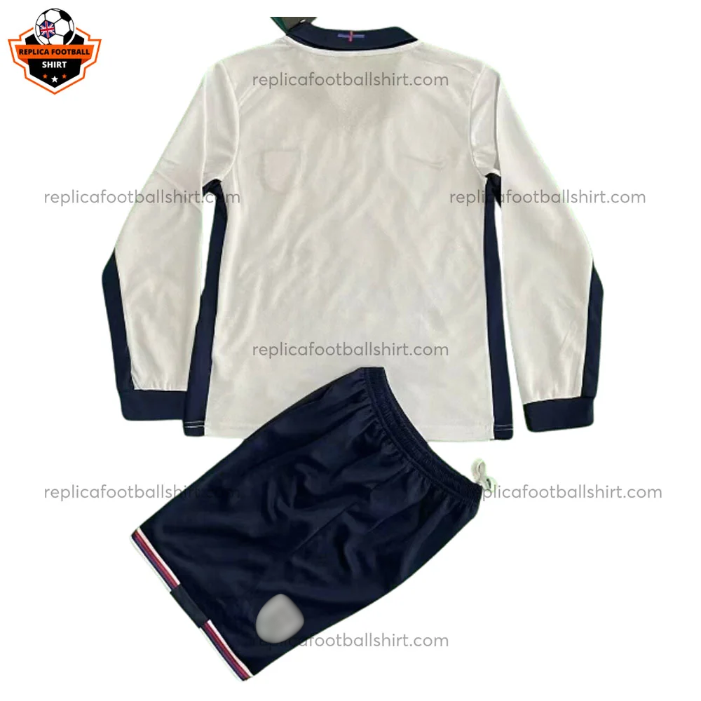 England Home Kid Replica Football Kit 2024/25 Long Sleeve - Back view - Blur