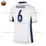 England Home Men Replica Football Shirt 2024 MAGUIRE 6 Printed