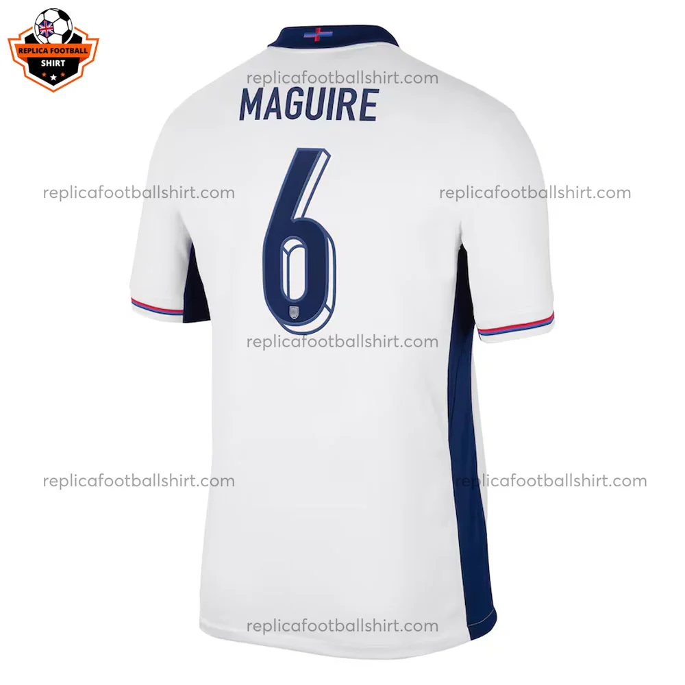 aEngland Home Men Replica Football Shirt 2024 MAGUIRE 6 Printed - Back view - Blur