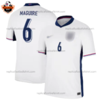 England Home Men Replica Football Shirt 2024 MAGUIRE 6 Printed