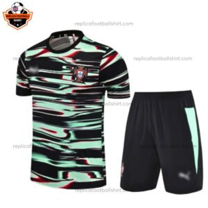Portugal FBF Pre Match Training For Men And Kid Replica Football Kit 2025/26 - Front view - Blur