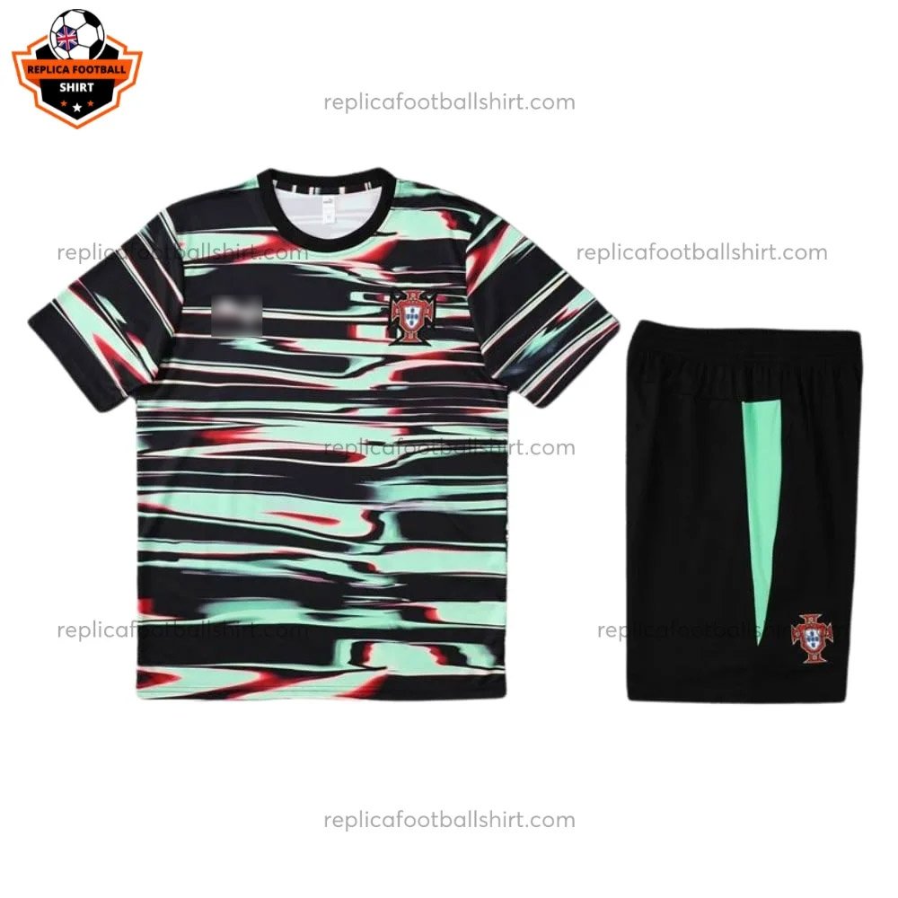 Portugal FBF Pre Match Training For Men And Kid Replica Football Kit 2025/26 -details - Blur