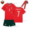 Portugal Home For Men and Kid Replica Football Kit 2025/26 RONALDO 7 - Front view - Blur