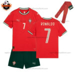 Portugal Home For Men and Kid Replica Football Kit 2025 RONALDO 7 Printed