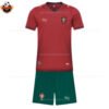 Portugal Home World Cup Kid Replica Football Kit 2026 - Front view - Blur