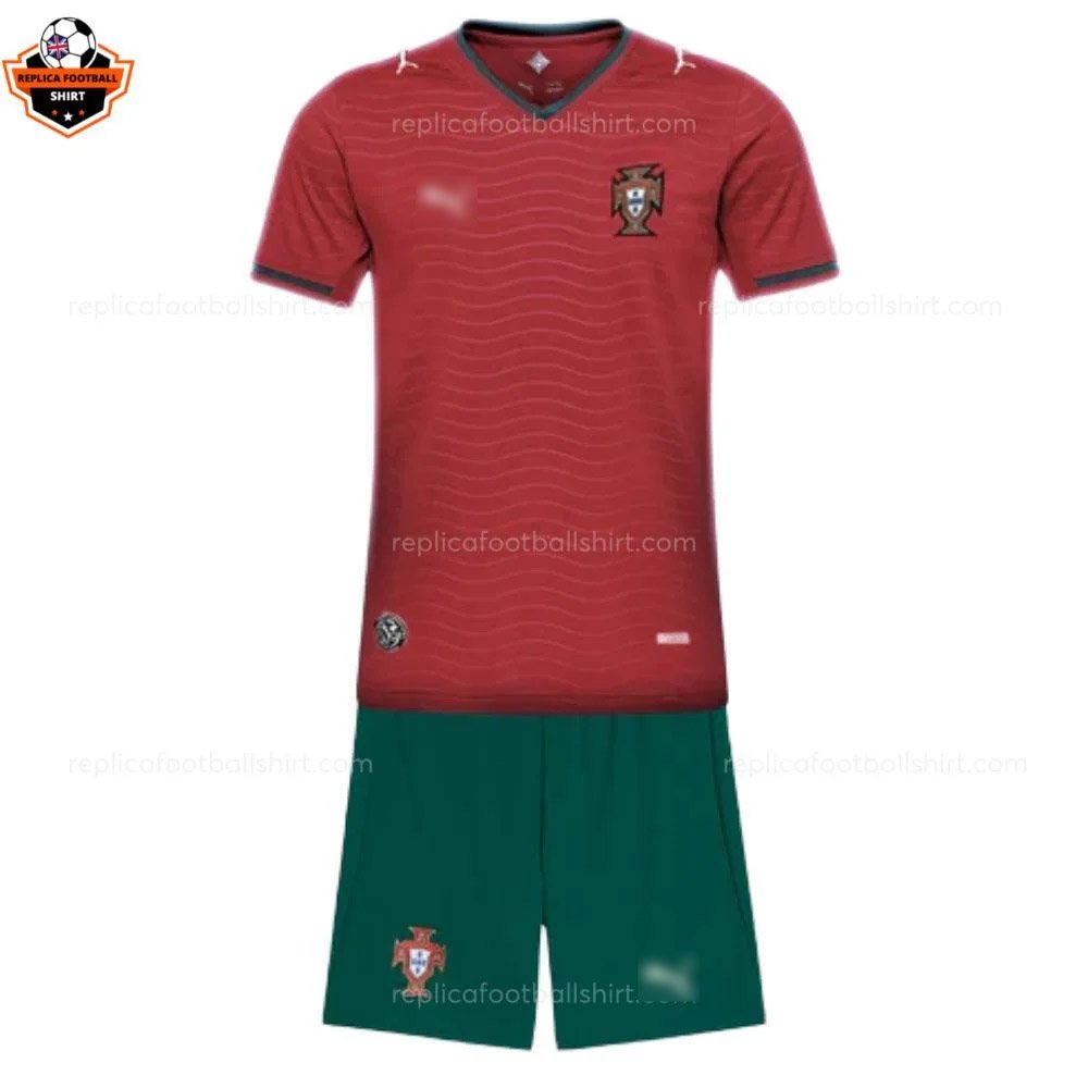 Portugal Home World Cup Kid Replica Football Kit 2026 - Front view - Blur