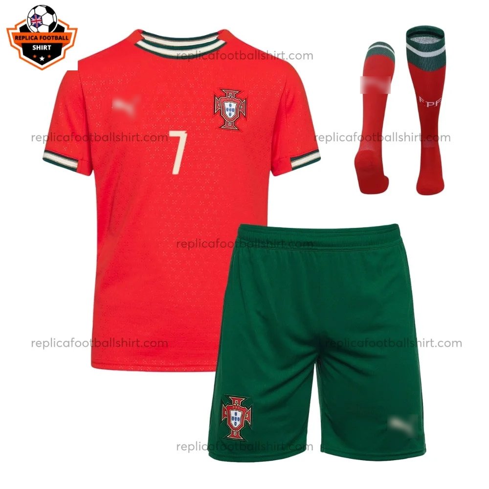 Portugal RONALDO 7 Home Adult Replica Football Kit 2025/26 Printed - Front view - BLur