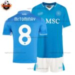 SSC Napoli Home Kid Replica Football Kit 2024/25 McTOMINAY 8 Printed