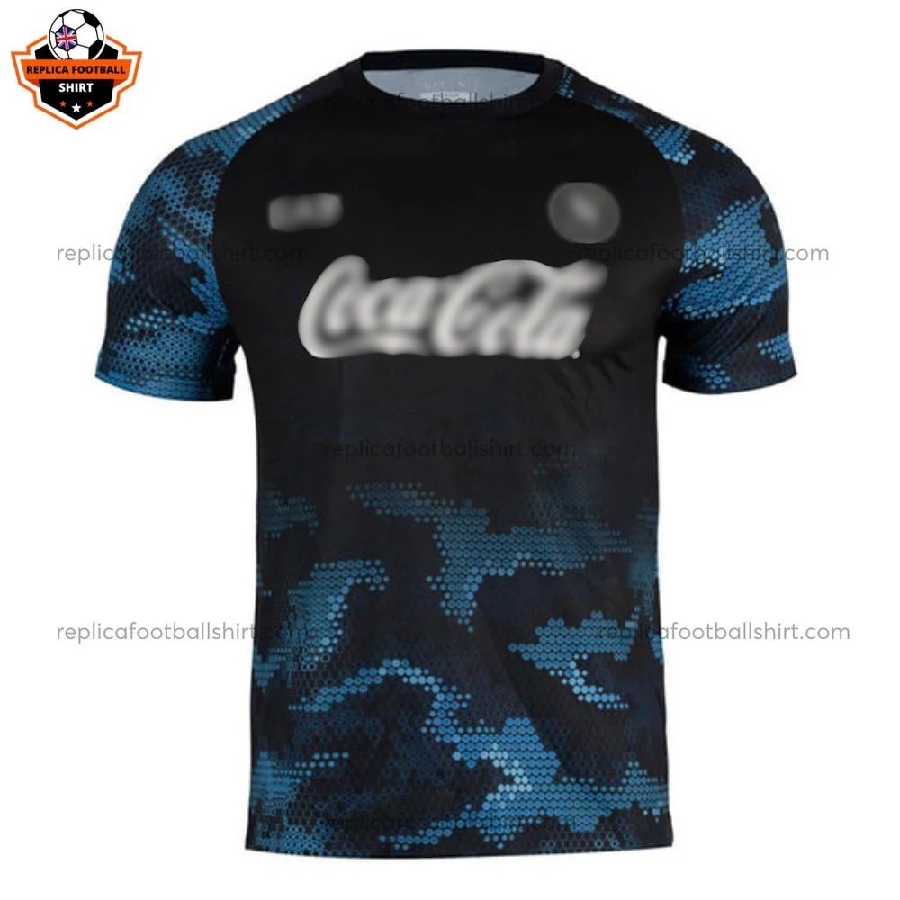 SSC Napoli Navi Pre Match Adult Replica Football Shirt 2024/25 - Front view - Blur