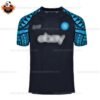 SSC Napoli Navy Pre-Match Training Men Replica Football Shirt 2023/24 - Front view - Blur
