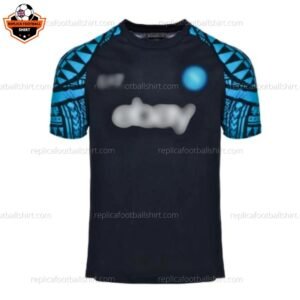 SSC Napoli Navy Pre-Match Training Men Replica Football Shirt 2023/24 - Front view - Blur