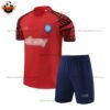 SSC Napoli Red Pre-Match Training Kid Replica Football Kit 2023/24 - Blur - Front view