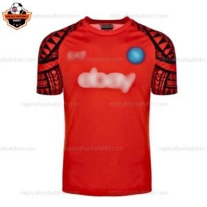 SSC Napoli Red Pre-Match Training Men Replica Football Shirt 2023/24 - Front view - Blur
