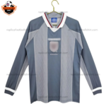 Retro England Away Replica Football Shirt 1996 Long Sleeve