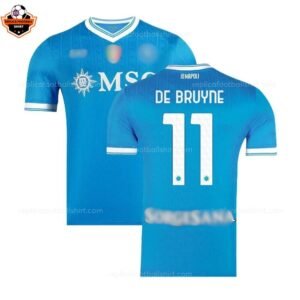 SSC Napoli Home Adult Replica Football Shirt 2025/26 DE BRUYNE 11 Printed - Over view - Blur