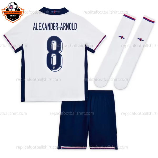 England Home Kid Replica Football Kit 2024 ALEXANDER-ARNOLD 8 Printed