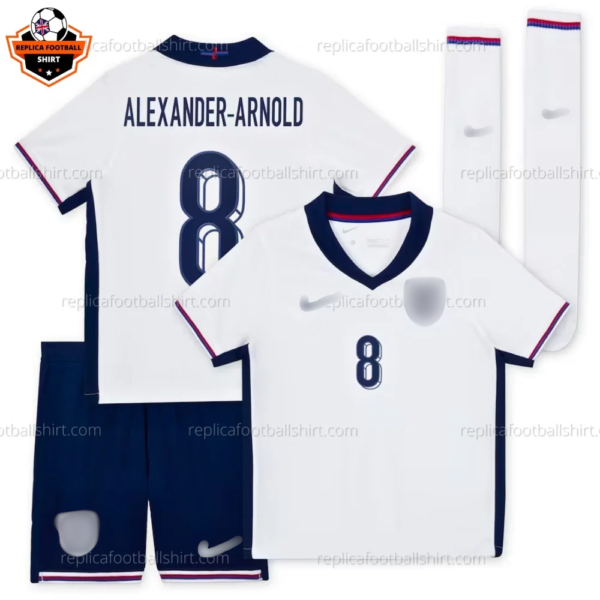 England Home Kid Replica Football Kit 2024 ALEXANDER-ARNOLD 8 Printed
