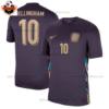 England Away Men Replica Football Shirt 2024 BELLINGHAM 10 Printed - Over view - blur