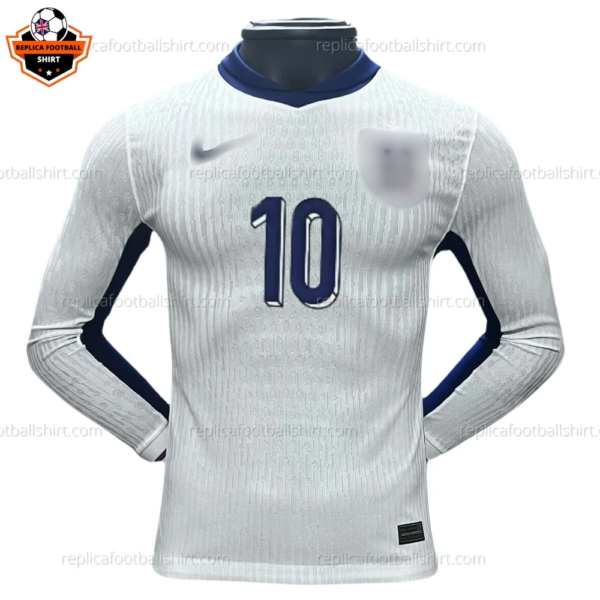 England Home Men Replica Football Shirt 2024 BELLINGHAM 10 Printed Long Sleeve