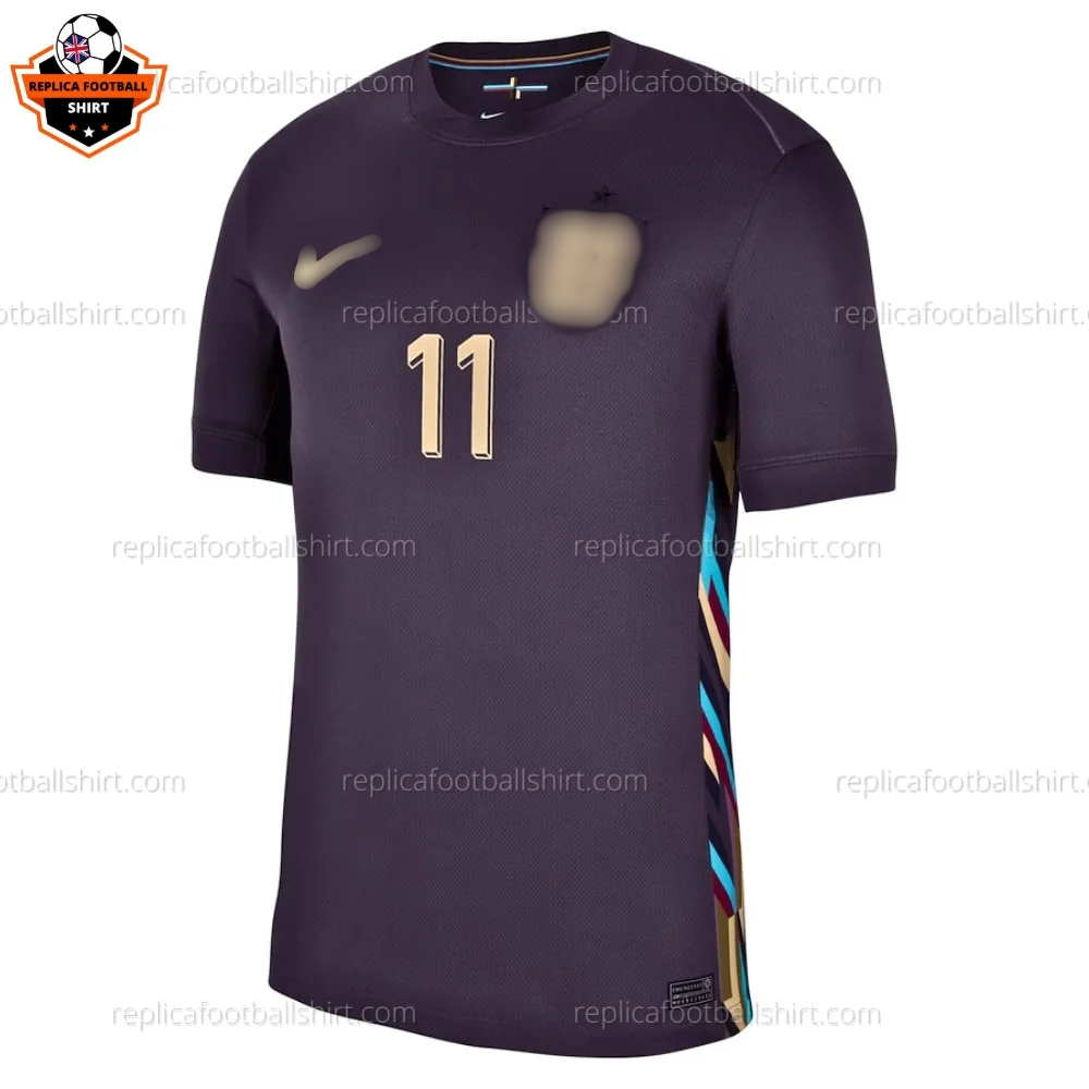 England Away Men Replica Football Shirt 2024 FODEN 11 Printed - Front view - Blur