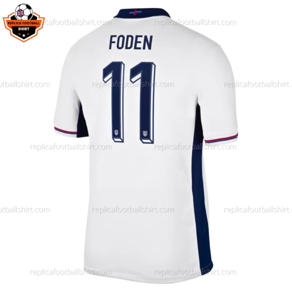 England Home Men Replica Football Shirt 2024 FODEN 11 Printed