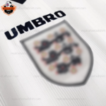 Retro England Home Replica Football Shirt 1996 Long Sleeve