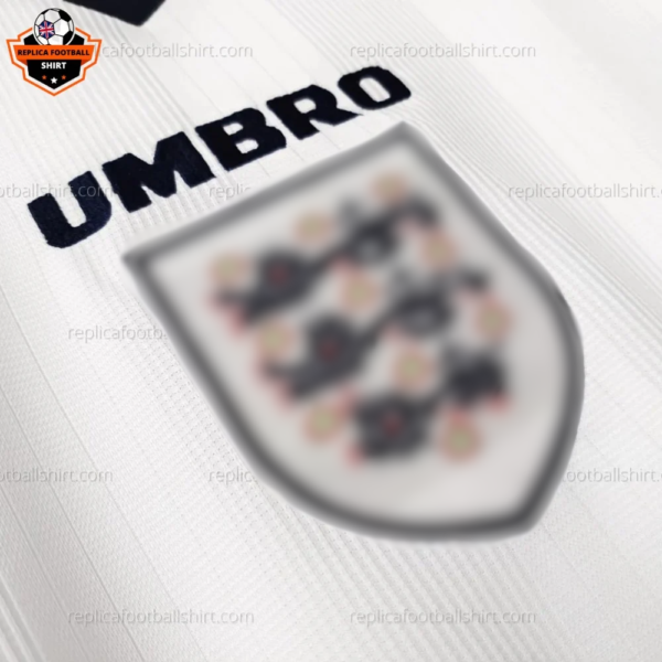 Retro England Home Replica Football Shirt 1996 Long Sleeve