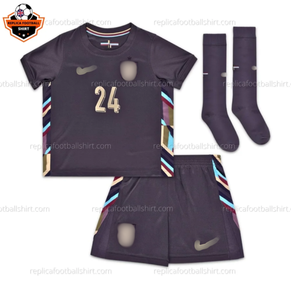 England Away Kid Replica Football Kit 2024 PALMER 24 Printed