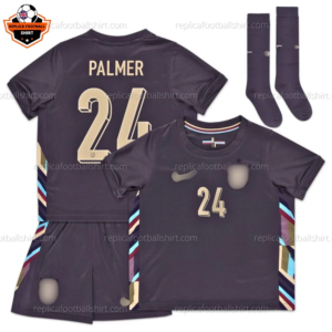 England Away Kid Replica Football Kit 2024 PALMER 24 Printed