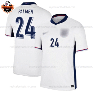England Home Men Replica Football Shirt 2024 PALMER 24 Printed - Over view
